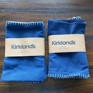 Kirklands Blue Napkins 2 sets of 4